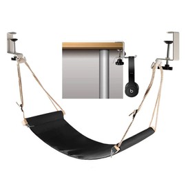 Abree Adjustable Practical Foot Hammock, Desk Footrest with Headphone Hooks for Relaxing at the Office