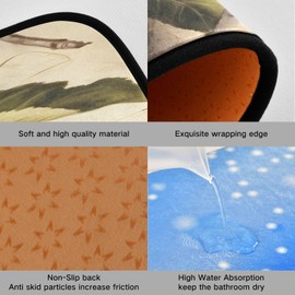 YEGAME Apples 2 Pack Kitchen Rug Non Slip Anti Fatigue Floor Mat, Absorbent Comfort Standing Mat, Area Rug for Hallway, Entryway, Bathroom, Living Room, Bedroom, Office