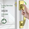 Floresita Front Door Handle Gold Adjustable, Heavy 12.7in Exterior Entry