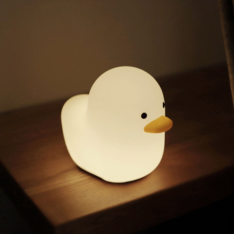 Duck Night Light Silicone Soft Lampshade Delay Automatic Light Off