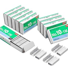 10# Staples, 10000 Pcs 0.4 Inch x 0.2 Inch Stainless Steel Staples for Desk Stapler of Office and Household (10#)