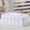 KINGFOM™ Rectangular Leather Tissue Box Tissue Holder for Home, Office,