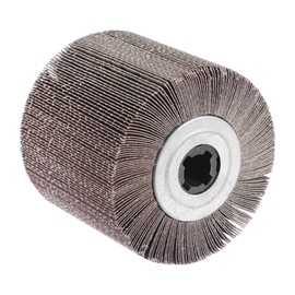 sourcing map 120mmx100mm Flap Wheel Abrasive Cloth Wire Drawing Polishing Sanding Wheel 120 Grit for Stainless Steel Metal Wood