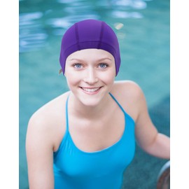 Swimming Cap - Fabric Swim Cap for Women Men Adults Teenagers
