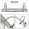Pack of 5 2 Ring Binder Mechanism, D-shaped Metal Clip,
