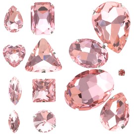 Gadpiparty 50Pcs Mixed Style Glass Rhinestones for DIY Crafts Lightweight Decorative Claw Rhinestones for Clothing Phone Cases and Accessories