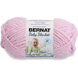 Bernat Baby Blanket Yarn, 3.5 oz, Gauge 6 Super Bulky, Baby Pink