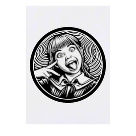 'Funny Girl Selfie Face' Temporary Tattoo - Water Resistant, Skin-Safe, Non-Toxic Transfer (TO00075783)