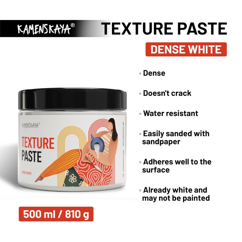 KAMENSKAYA Texture Paste - Modeling Paste Acrylic Medium - Dense