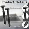36Pcs 3 Inch Vinyl Shutter Fasteners Strongest Shutter Screws Window