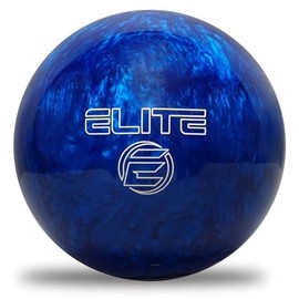 ELITE Star 10-Pound Bowling Ball - Plastic - Designed for Spare Shooting and Bowling Practice - Blue Pearl - Extra Large Drilling