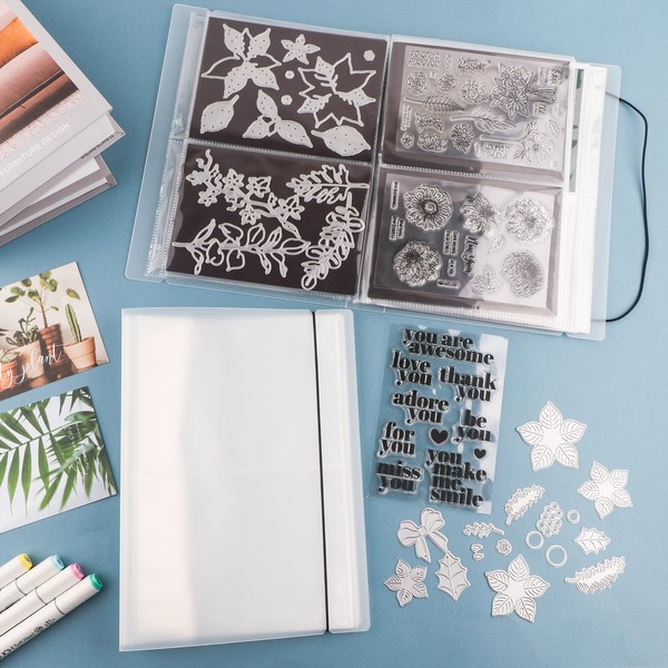 OTCRAFT 20 Pages80 Pockets /2Set Large Clear Sticker Photo Storage