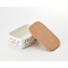 Skater ENBT5-A Enameled Butter Case, Wooden Lid, 16.9 fl oz