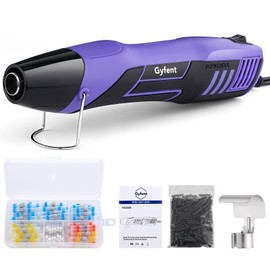 Gyfent Heat Gun with 100Pcs Solder Seal Wire Connectors & 200Pcs Heat Shrink Tubing, 662°F/752°F(350°C/400°C) 350W 2-Temp Mini Heat Gun with 5Ft Power Cord for Crafting Shrink Tubing Embossing DIY