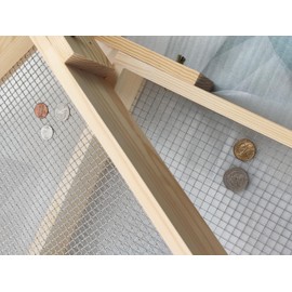 Wood Soil Sifter Metal Dirt Sifter Purpose Garden Sifter Rock Sifter Compost Sifter for Gardening ﻿ (2 Pcs Sifter/Extension Boards)