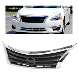 HECASA Front Bumper Grill Upper Grille Compatible with 2013 2014 2015 Nissan Altima Sedan Replacement for 623103TA0A NI1200250 Insert Plastic(ABS)