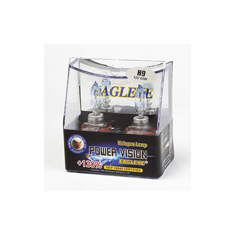 Eagleye Power Vision H9 12V 65W Halogen Headlight bulbs (Pack