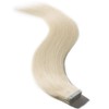 22" Tape in Hair Extensions Human Hair [2.5g*20pcs] #60 Platinum