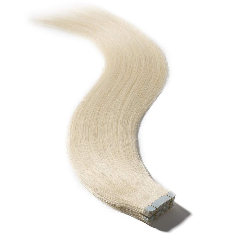 22" Tape in Hair Extensions Human Hair [2.5g*20pcs] #60 Platinum