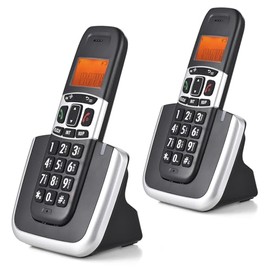 Mingzhe Sistema de telefonía inalámbrica Ampliable con 3 líneas Soporte de Pantalla Conexión de 5 Auriculares Bloqueo de Llamadas Llamadas Manos Libre
