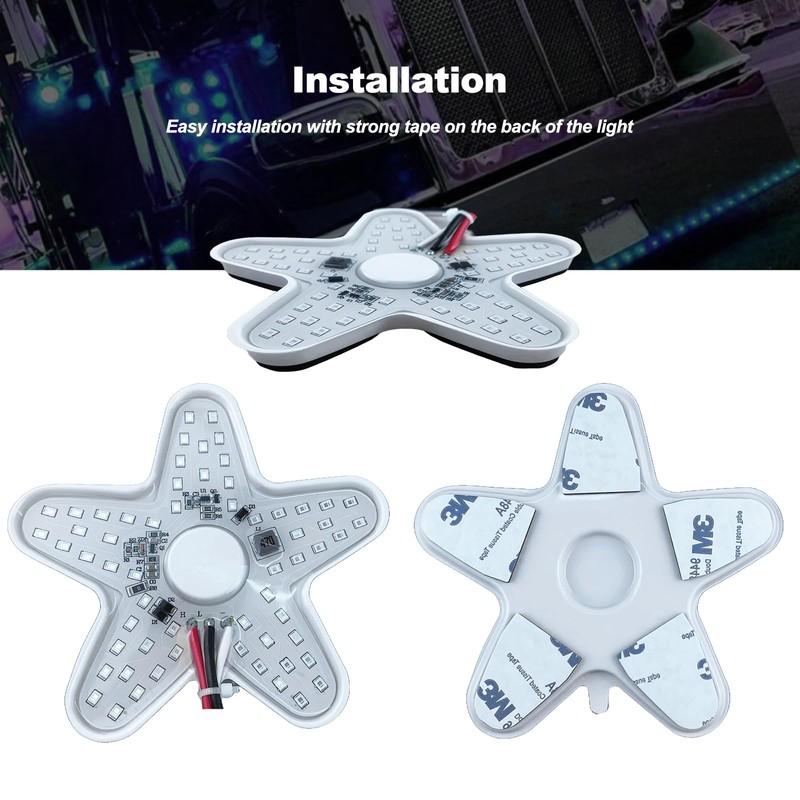 XtraGlow Peterbilt Air Breather Lights A13 Ultra-Thin Hex Style Air
