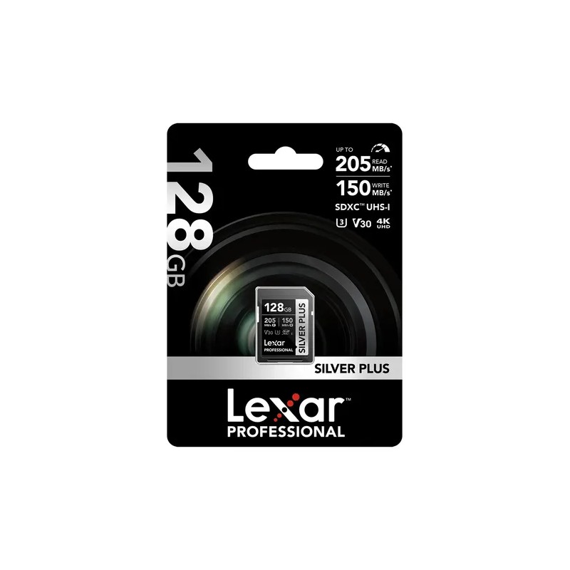 Memoria Sd 128gb Lexar Silver Plus Sdxc U3 V30 4k
