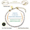 Morchic Blue Lace Agate Natural Gemstone Adjustable Bracelet for Women,