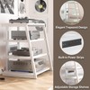 armocity 4-Tier AV Media Stand with Power Strips, Corner TV