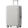 OIWAS 24 Inch Luggage, Hard Shell Suitcases with Wheels, TSA Lock and Waterproof Compartment, Lightweight Medium Suitcase with Smooth Zippers, Checked Luggage for 3-5 Day Trip, White