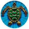 Sea Turtle - Bumper Sticker/Decal (4.5" Circular)
