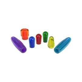 Xentric Guitars - Crystal Clear Series Resin Guitar Switch Caps (3.5mm Threaded Cap, Purple)