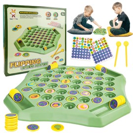 AKONE Flip Chess Memory, 2-4 Player Memory Flip Chess Game, Flip Board Matching Game for Kids, Flip Chess Memory Game, Montessori Toy, Family Board Games, Memory Chess Learning Toy