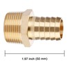 U.S. Solid Brass Hose Fitting, Adapter, 3/4" Barb x 3/4"