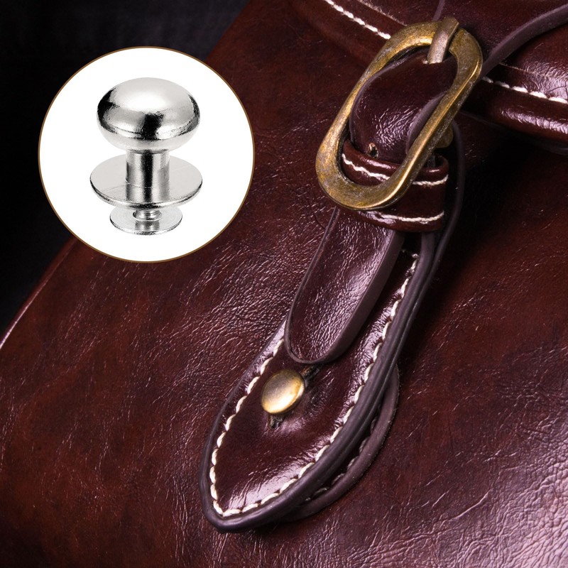 sourcing map 12mm Ball Head Stud Rivets Screw Back, 20Pack