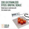 LEM Products 330 lb. Stainless Steel Digital Scale, Silver