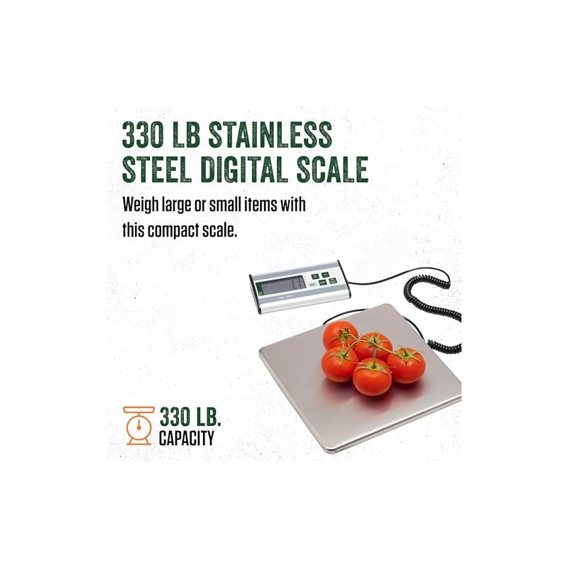 LEM Products 330 lb. Stainless Steel Digital Scale, Silver