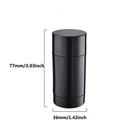 Paquete de 10 contenedores de desodorante redondos vacíos de 30 ml, 1 onza, barra de llenado, desodorante, botellas de desodorante, tubo de bálsamo labial recargable para lápiz labial,