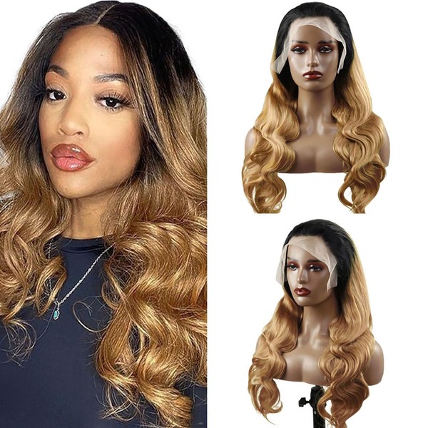 Hxxcoup Lace Wig Real Hair Wig for Women 13 x 4 Transparent Lace Frontal Wigs Human Hair Wig Body Wave Wig 30 Inch Wig Wigs Long Blonde Hair Wigs Pre Plucked 30 Inches