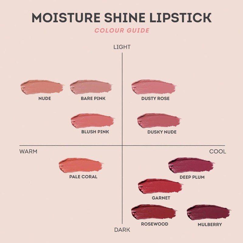Nude By Nature Moisture Shine Lipstick, 06 Dusky Nude 4g