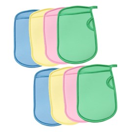 WOONEKY 8pcs Exfoliating Mitts Bathing Gloves Scrubbing Mitts Soft Bath Accessories for Gentle Skin Cleaning for Bath and Camping Trips