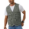 Gihuo Men's Fishing Vest Casual Utility Travel Safari Cargo Outdoor