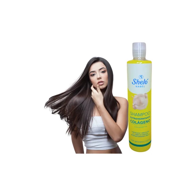Shampoo Extrahidratante Colageno Queratina Shelo Nabel 530ml