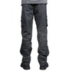 Soulsfeng Mens Grey Cargo Pants with Pockets Cotton Straight Stretch