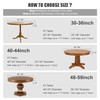 Obstal Fitted Round Table Cloth, Reversible Waterproof Stain Resistant Elastic