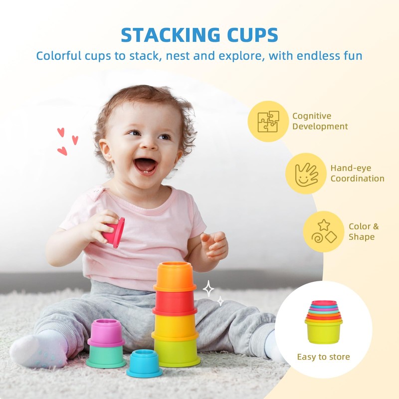 OOOK Montessori Toys for 1 Year Old, 7 in 1