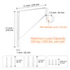 8 Pack Heavy Duty Closet Shelf & Rod Brackets, Wall