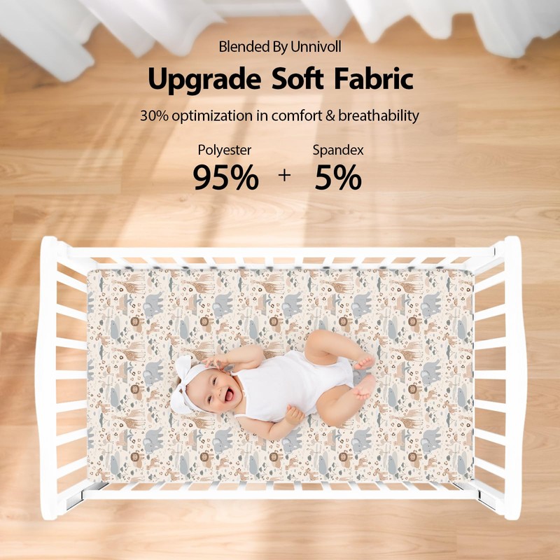 Unnivoll Cot Sheets 120 x 60 cm Fitted Super Soft