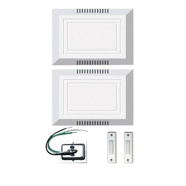 Craftmade CBR-W Designer Basic Tapered Rectangle Door Chime, White (8.25"H x 5.5"H)