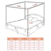 Stainless Steel Canopy Bed Frame Twin Size, Sturdy Post Poles