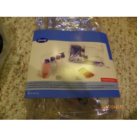 goody 3 pcs pack clear travel pouches